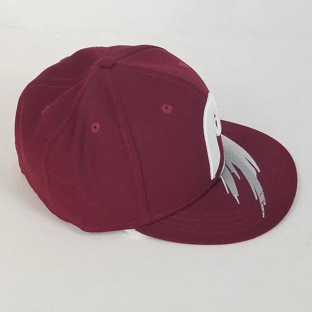 New‎ Era Hat Men 7 3/8 Maroon Philadelphia Phillies 59FIFTY Fitted Cap
